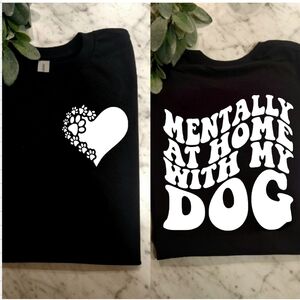 Dog mom shirt mentally at home with my dog humor retro